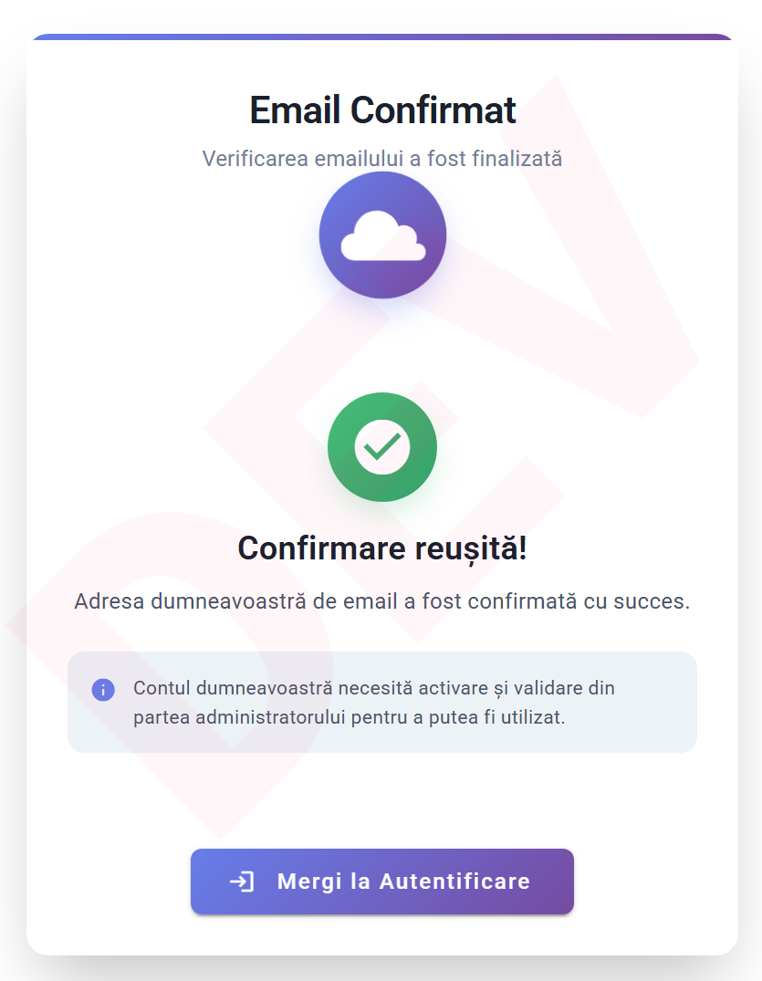 Email confirmat