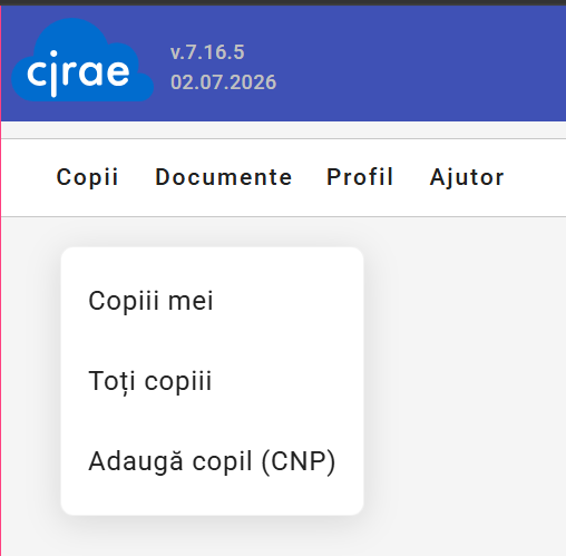Meniul Copii